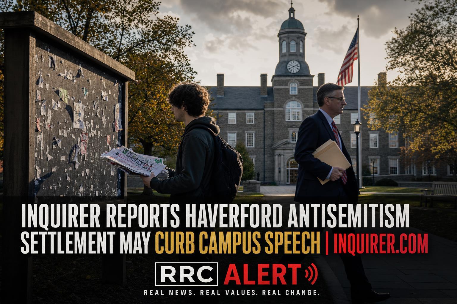 Inquirer Reports Haverford Antisemitism Settlement May Curb Campus Speech